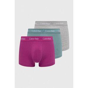 Boxerky Calvin Klein Underwear 3-pak pánske, fialová farba