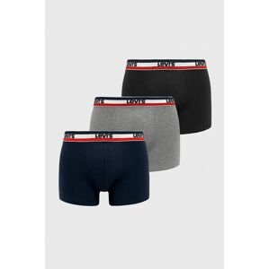 Boxerky Levi's 37149.0544-blackgreym, pánske, čierna farba