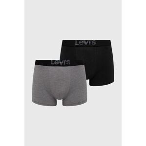 Boxerky Levi's 37149.0625-greyblack, pánske, čierna farba