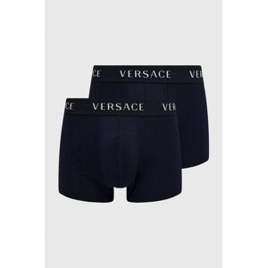 Boxerky Versace (2-pak) pánske, tmavomodrá farba