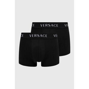 Boxerky Versace (2-pak) pánske, čierna farba