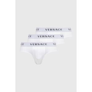 Slipy Versace (3-pak) pánske, biela farba