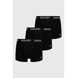 Boxerky Lyle & Scott (3-pack) čierna farba