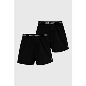 Bavlnené boxerky Lyle & Scott (2-pack) čierna farba