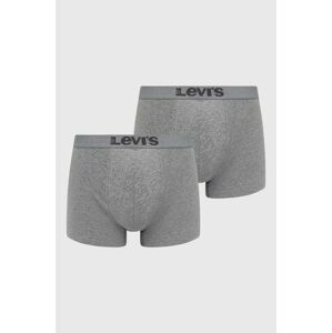 Boxerky Levi's (2-pak) pánske, šedá farba