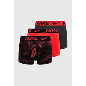 Boxerky Nike 3-pak pánske, červená farba