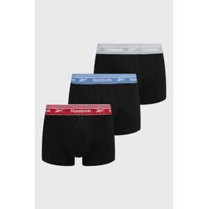 Boxerky Reebok F8389 (3-pak) pánske, čierna farba