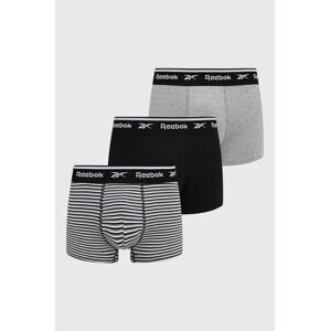 Boxerky Reebok F8397 (3-pak) pánske, čierna farba