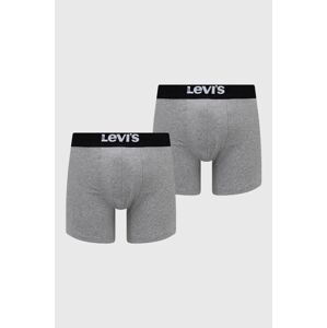 Boxerky Levi's 2-pak pánske, šedá farba