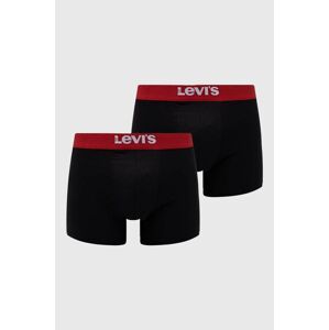 Boxerky Levi's 2-pak pánske, čierna farba