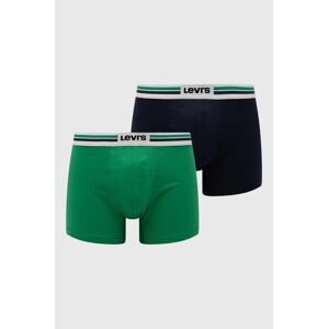 Boxerky Levi's 2-pak pánske, zelená farba