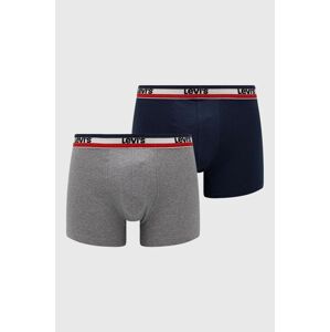 Boxerky Levi's 2-pak pánske, tmavomodrá farba