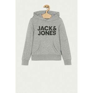 Mikina Jack & Jones šedá farba, s potlačou