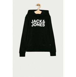 Mikina Jack & Jones čierna farba, s potlačou