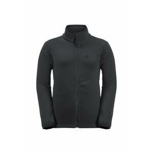 Detská mikina Jack Wolfskin TAUNUS JACKET K čierna farba, jednofarebná