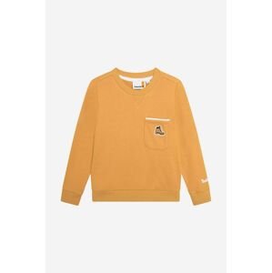 Detská mikina Timberland Sweatshirt oranžová farba, jednofarebná