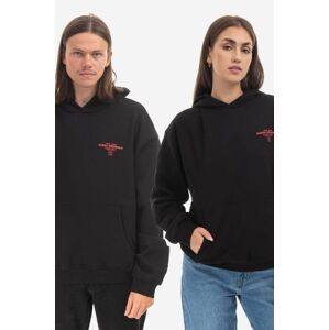 Mikina Guess Originals Go Harper Ls Hoodie čierna farba, s kapucňou, s potlačou