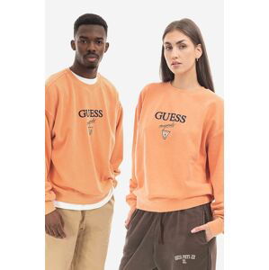 Mikina Guess Originals Go Baker Logo Crewneck béžová farba, s nášivkou