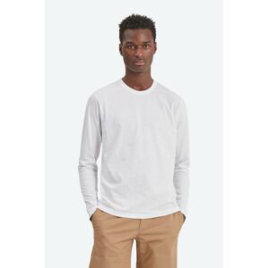 Bavlnené tričko s dlhým rukávom Wood Wood Emil Longsleeve 2-pak 20005406.2490-BRIGHTW, biela farba, jednofarebné