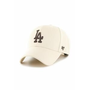 Čiapka 47brand Los Angeles Dodgers ružová farba, s nášivkou