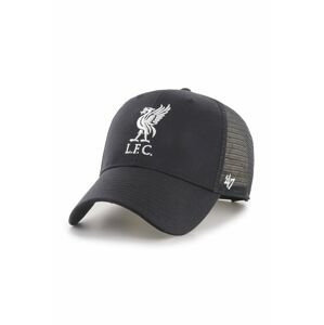 Čiapka 47brand EPL Liverpool FC čierna farba, s nášivkou, EPL-BRANS04CTP-BKA