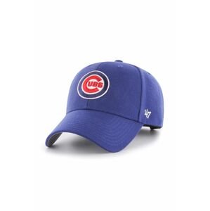 Čiapka 47brand MLB Chicago Cubs fialová farba, s nášivkou