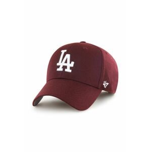 Čiapka 47brand MLB Los Angeles Dodgers červená farba, s nášivkou