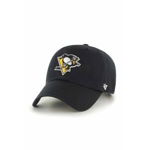 Šiltovka 47brand NHL Pittsburgh Penguins čierna farba, s nášivkou