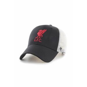 Šiltovka 47brand EPL Liverpool FC čierna farba, s nášivkou, EPL-BRANS04CTP-BK