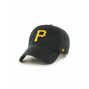 Čiapka 47brand MLB Pittsburgh Pirates čierna farba, s nášivkou