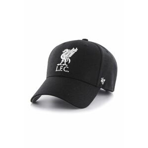 Čiapka 47brand EPL Liverpool čierna farba, s nášivkou