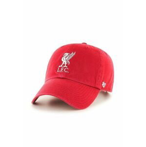 Čiapka 47brand EPL Liverpool červená farba, s nášivkou