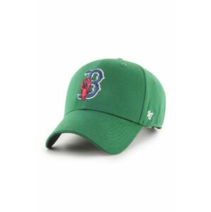 Čiapka 47brand Boston Red Sox zelená farba, s nášivkou