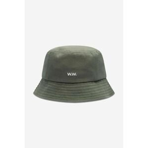 Bavlnený klobúk Wood Wood Ossian Bucket Hat 12240817.7083-DUSTYGREEN, zelená farba, bavlnený