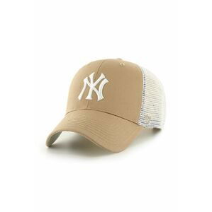 Čiapka 47 brand MLB New York Yankees žltá farba, s nášivkou, B-BRANS17CTP-KHC