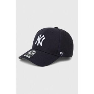 Čiapka 47brand MLB New York Yankees čierna farba, s nášivkou