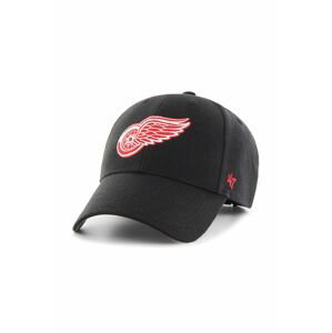 Čiapka 47brand NHL Detroit Red Wings čierna farba, s nášivkou