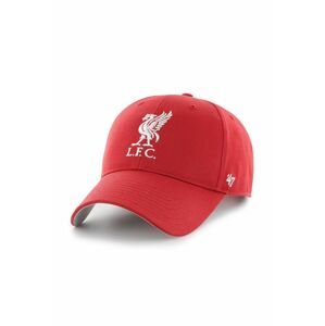 Čiapka 47brand EPL Liverpool červená farba, s nášivkou