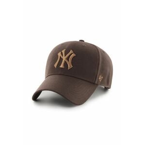 Čiapka 47brand New York Yankees hnedá farba, s nášivkou