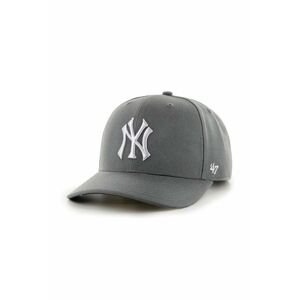 Šiltovka s prímesou vlny 47brand MLB New York Yankees šedá farba, s nášivkou