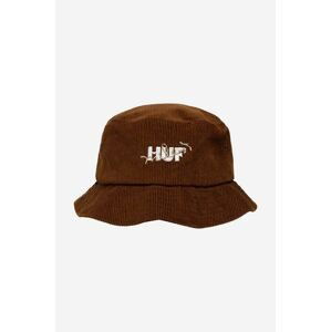 Bavlnený klobúk HUF Get Up With It Cord hnedá farba, bavlnený