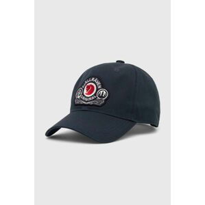 Šiltovka Fjallraven Classic Badge Cap F86979 555 tmavomodrá farba, s nášivkou