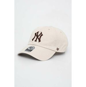 Šiltovka 47brand MLB New York Yankees béžová farba, s nášivkou