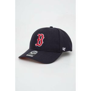 Bavlnená šiltovka 47brand MLB Boston Red Sox tmavomodrá farba, s nášivkou