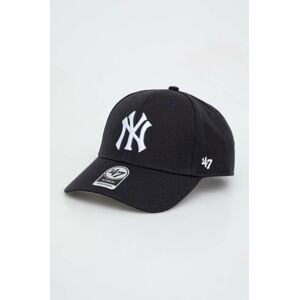 Bavlnená šiltovka 47brand MLB New York Yankees tmavomodrá farba, s nášivkou