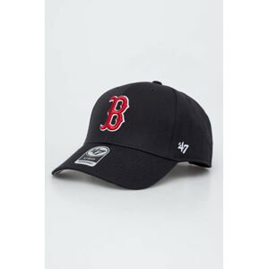 Šiltovka s prímesou vlny 47brand MLB Boston Red Sox tmavomodrá farba, s nášivkou