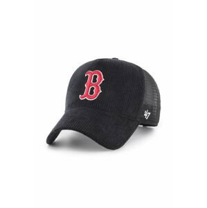 Šiltovka 47brand MLB Boston Red Sox čierna farba, s nášivkou