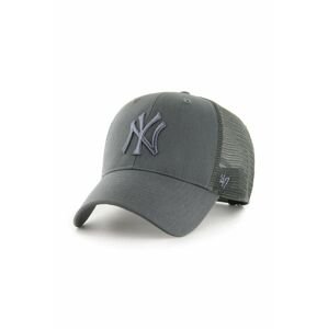 Šiltovka 47 brand MLB New York Yankees šedá farba, s nášivkou, B-BRANS17CTP-CCC