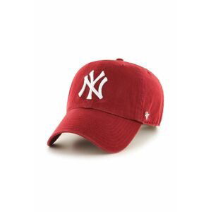 Bavlnená šiltovka 47brand MLB New York Yankees červená farba, s nášivkou, B-RGW17GWS-RZ