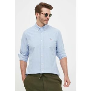 Bavlnená košeľa Polo Ralph Lauren pánska, regular, s golierom button-down, 710792041